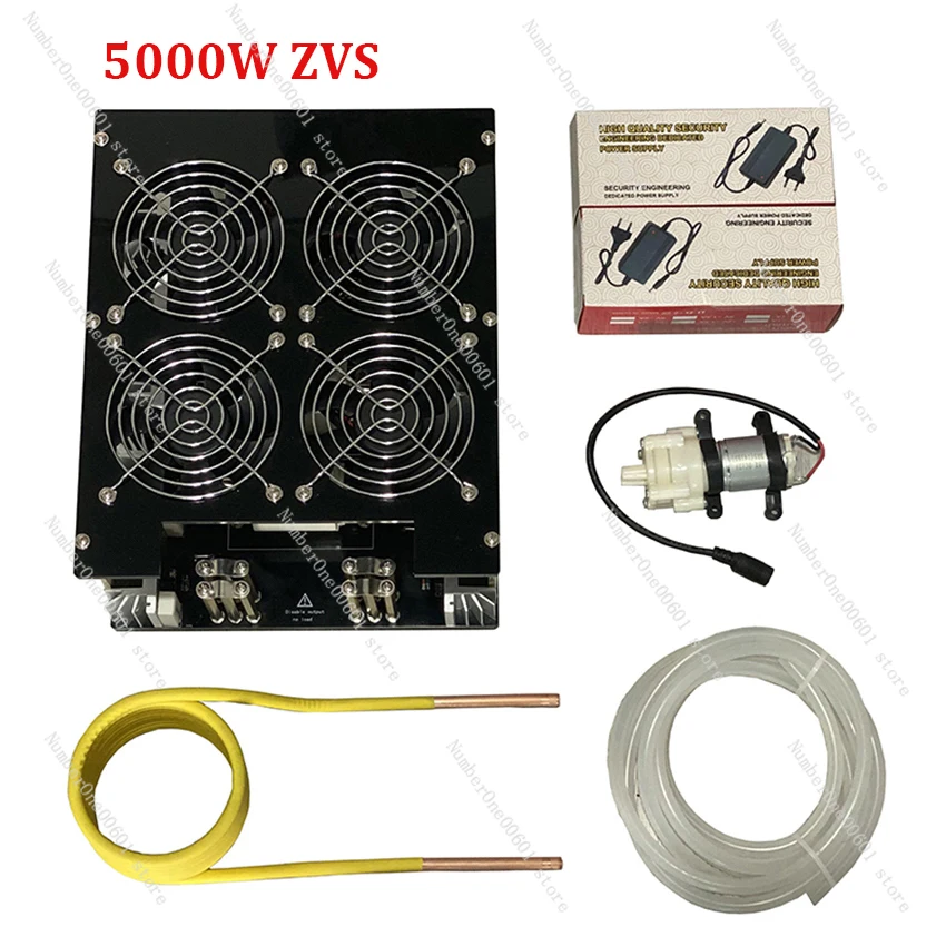 

5000W ZVS Induction Heater Module High frequency Induction Heating PCB Board Melted Metal + Coil+Pump