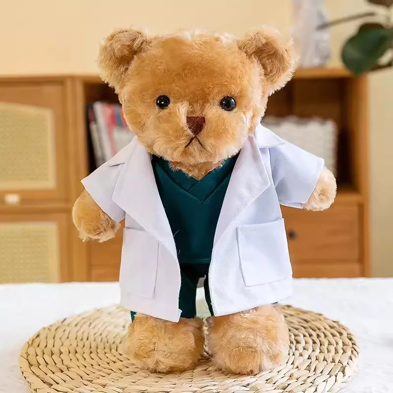 Muñeco de peluche de doctor, oso, enfermera, Ted, muñeco de peluche, dibujo animado, animal de hospital, vestido de tela, ángel de peluche, modelo para niña, niño, amigo, regalo de cumpleaños