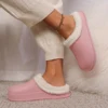 Cozy Platform Slippers House Warm Slippers Slip on Comfortable Memory Foam Slippers Warm Plush Bedroom Shoes for Winter 5