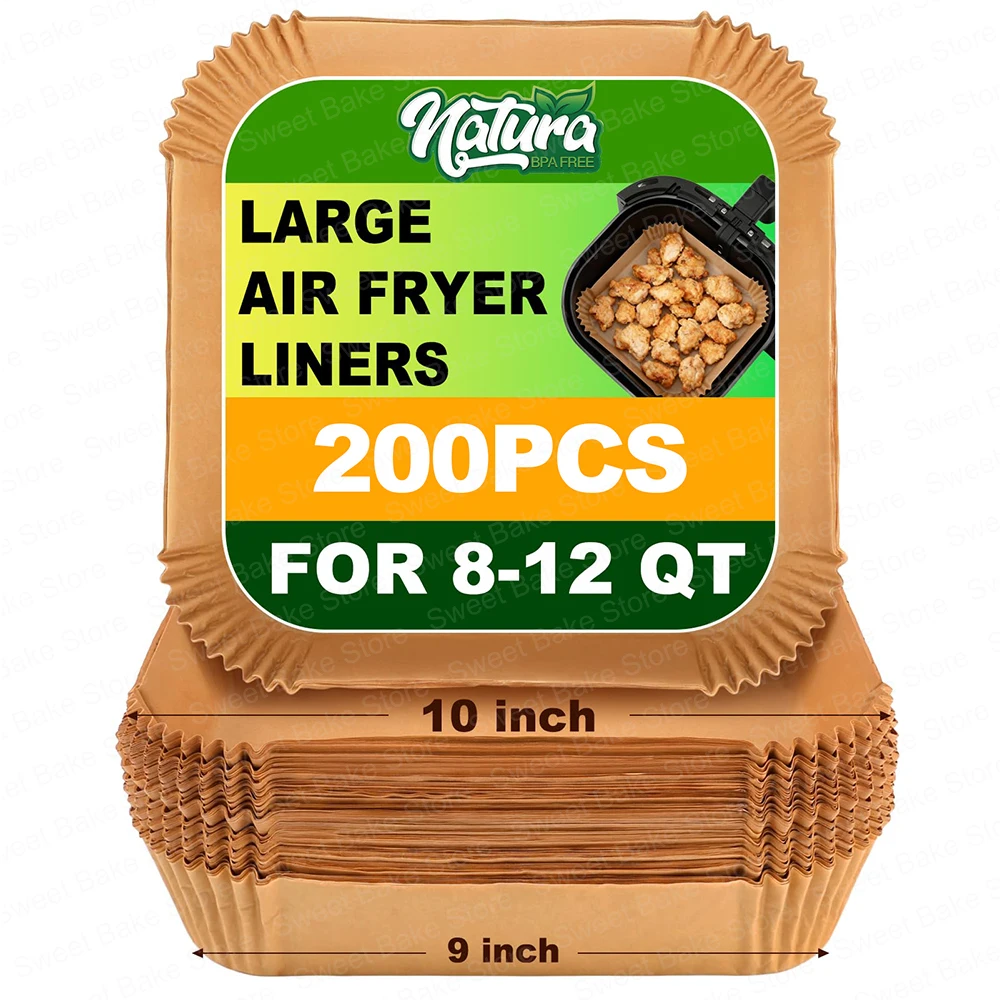 Eco-Friendly Disposable Paper Trays for XL Air Fryers (8-12QT)