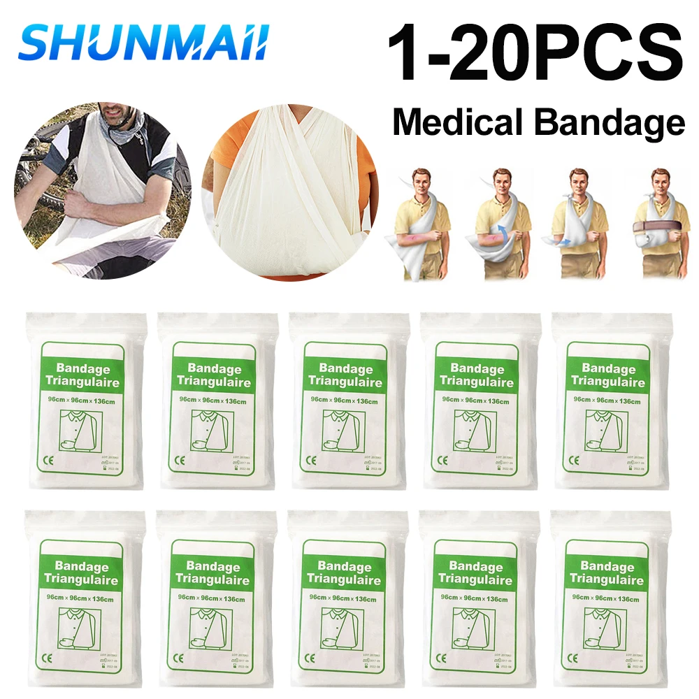 Triangular First Aid Bandage Non-Woven 1-20pcs for Wound Care