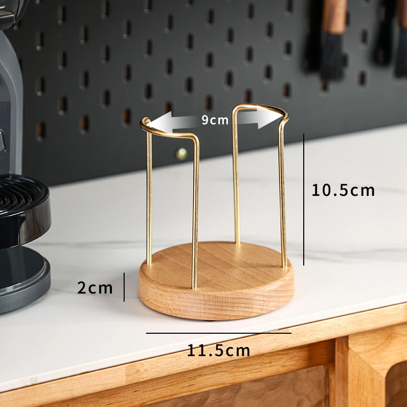 Portabicchieri In Legno E Bambù - Dispenser Per Tazze Usa E Getta, Per Ufficio O Ristorante - Foto 8