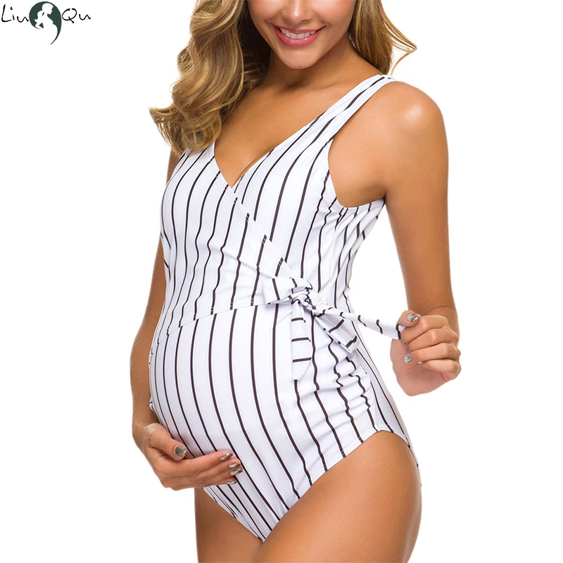 Maternity Swimwear Pregnancy Women One Piece Swimsuit Premama