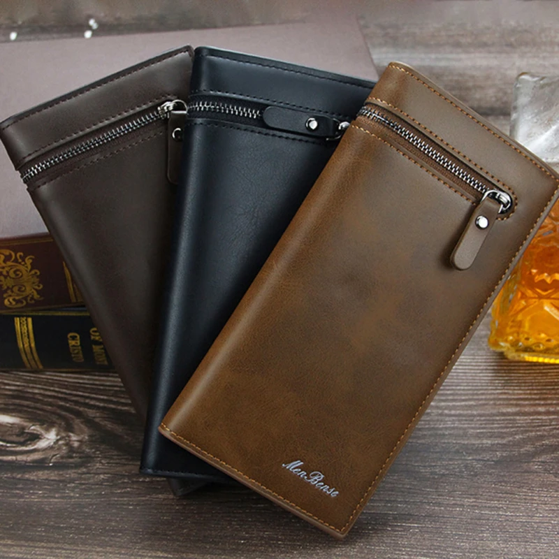 

Men Long Wallet Coin Purse Multi Pockets Money Dollar Card Holder Purse For Men Fashion Style Wallet Card Holder 2024 New