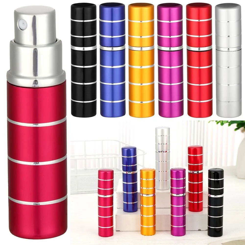 

Portable 10ml Travel Aluminum Perfume Atomizer Glass Spray Bottle Empty Refillable Bottle Mini Metal Sprayer Atomizer Bottle