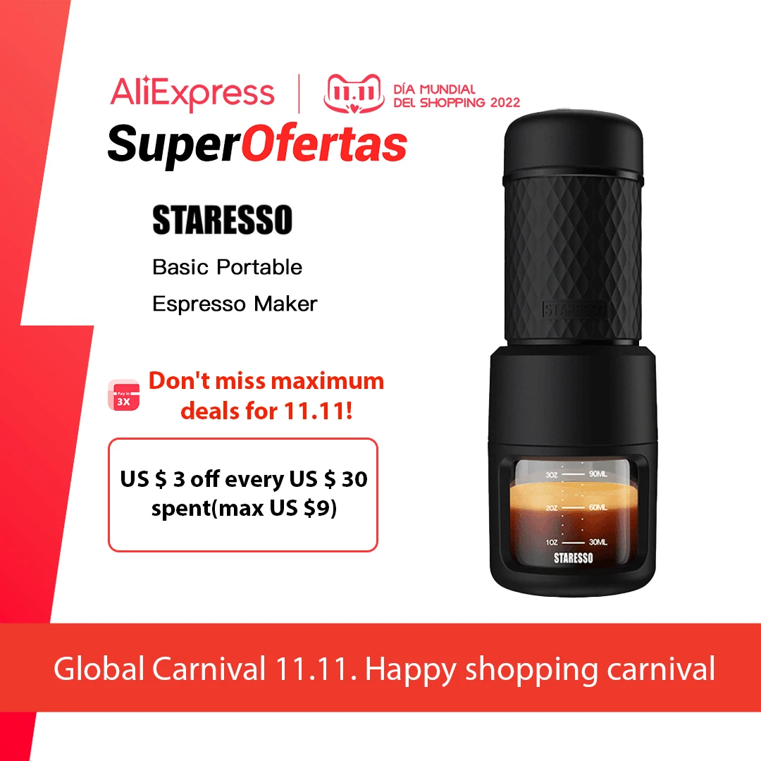 Staresso Portable Espresso Maker Sp200 Brew Coffee Capsules Machine