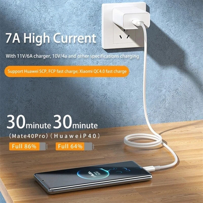 รูปสินค้า สายชาร์จ USB-C เร็ว 100W สำหรับมือถือหลายรุ่น