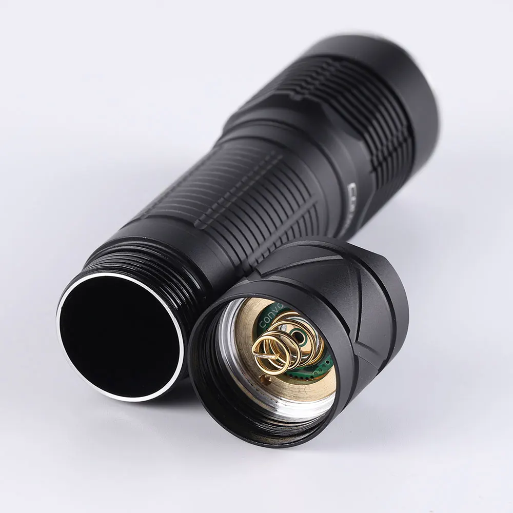 Convoy S21D 21700 LED Flashlight with Quad TIR Lens 519A 8groups 2500LM Torch Lighter for Hiking