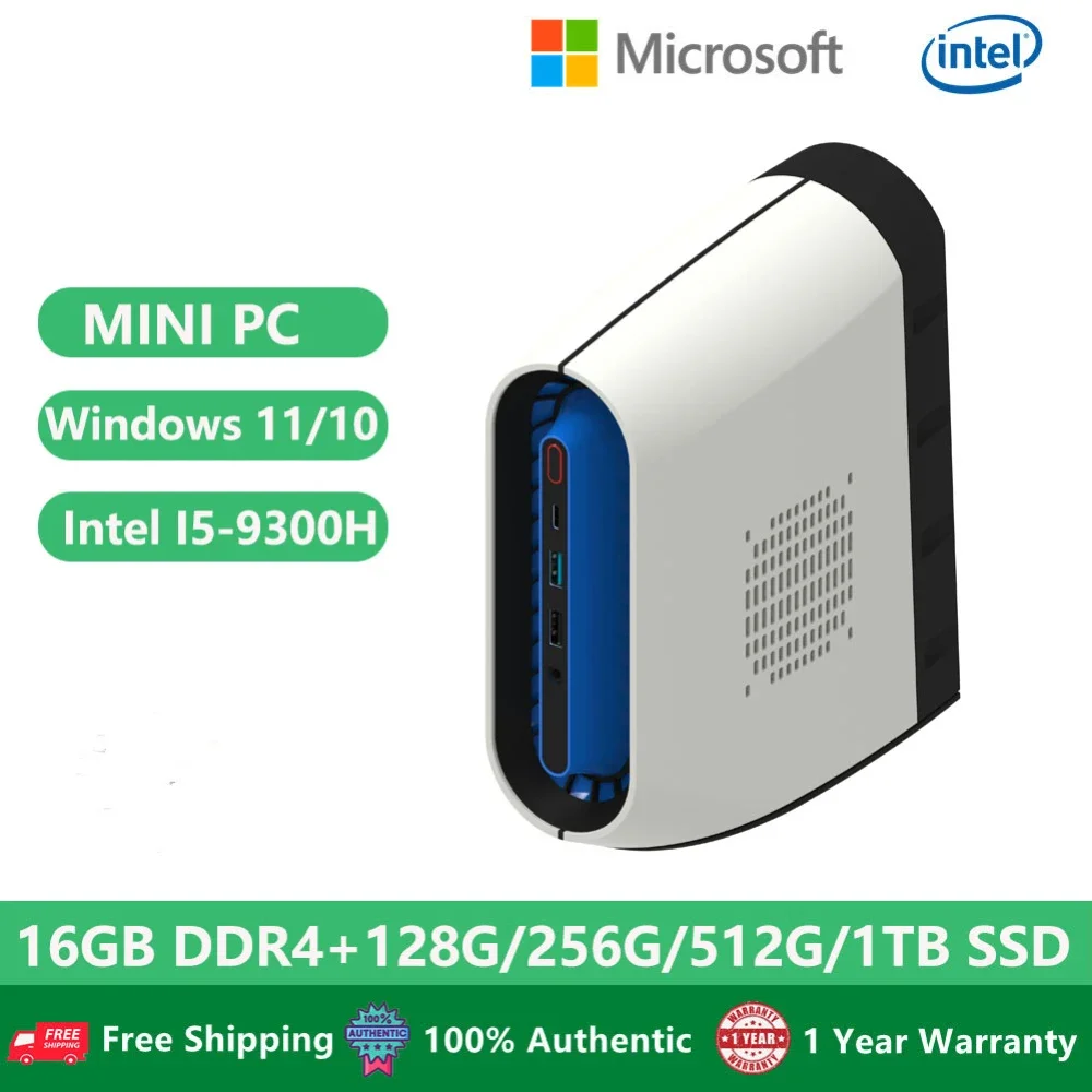 2023 Mini Pc Portatile Windows 10 Desktop Office Micro Computer Intel Core I5-9300H 16Gb + 1Tb Hdmi 6Xusb Minipc Nuc Pc Wifi Win11