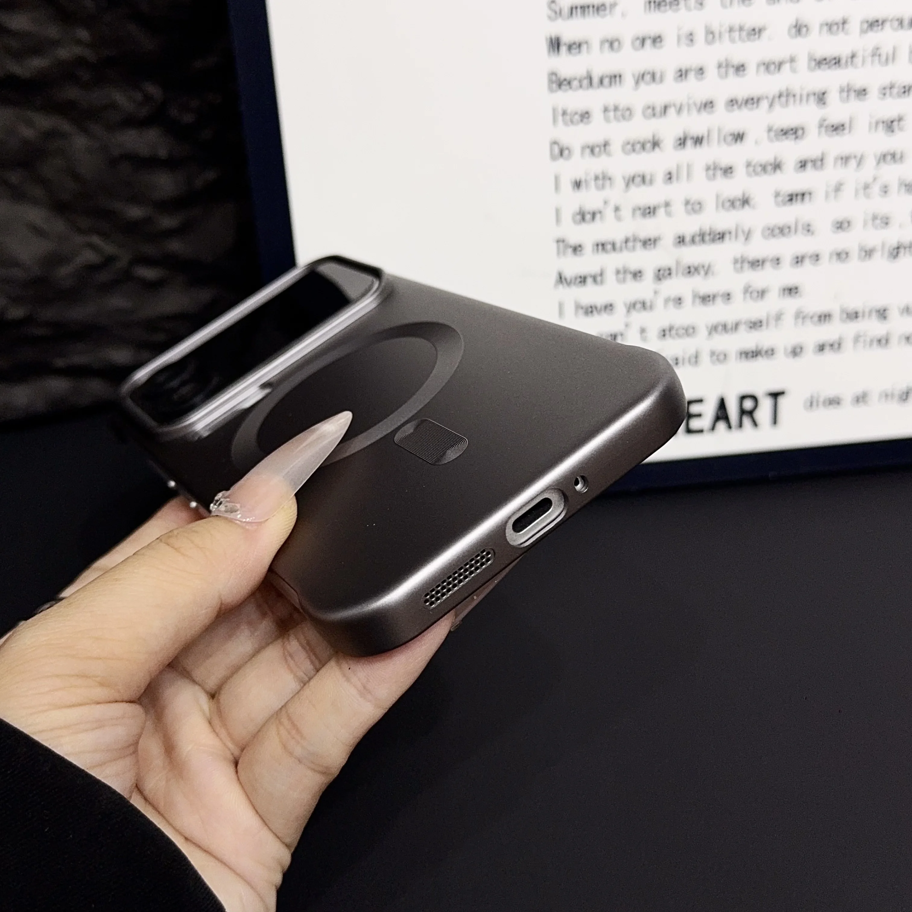 Luxury Matte Frameless Magnetic Wireless Charging Case - Ultra Slim Armor Cover