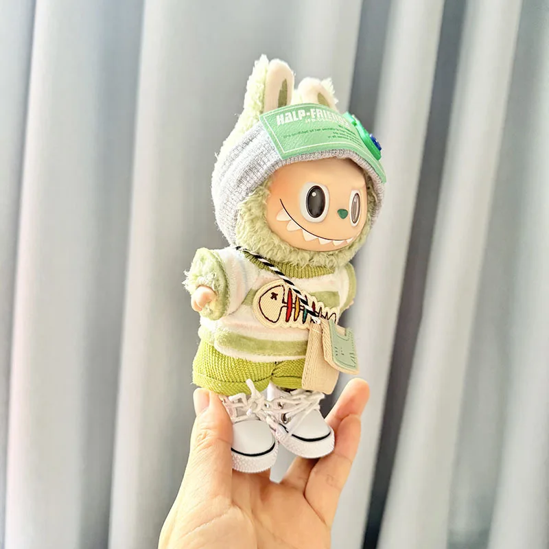 Labubu I II Idol Dolls Clothes Kawaii Green Outfit with Bag Accessories Korea Kpop Doll Clothing Mini Plush Doll Universal 17 Sb3e66e3ce849474587eb82dc9e879f7aU