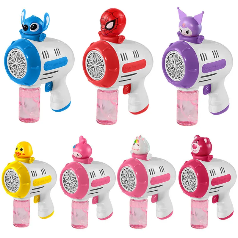 Bubble Blowing Toy Bubble Gun Bubble Machine Hot Stitch Electric Bubble Gun Kids Toy Bubbles Machine Automatic Soap Blower Light Outdoor Games Boys And Girls Gift