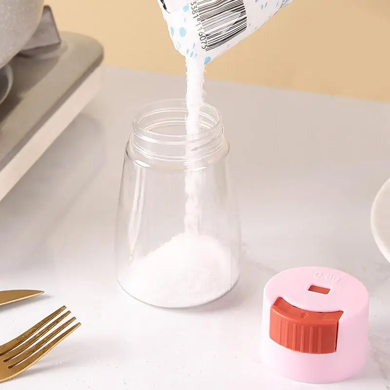 Spice Shaker Spice Shaker Set Quantitative salt shaker control salt shaker jar sprinkle tool Dust-proof Seal Transparent Kitchen seasoning bottle