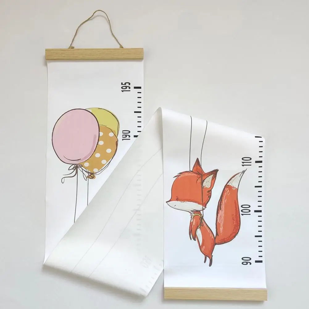 Wooden Canvas Wall Growth Charts Baby Hanging Decorative Chart Height Measure Ruler Removable Wall Sticker for Kids Child Room children height measuring chart