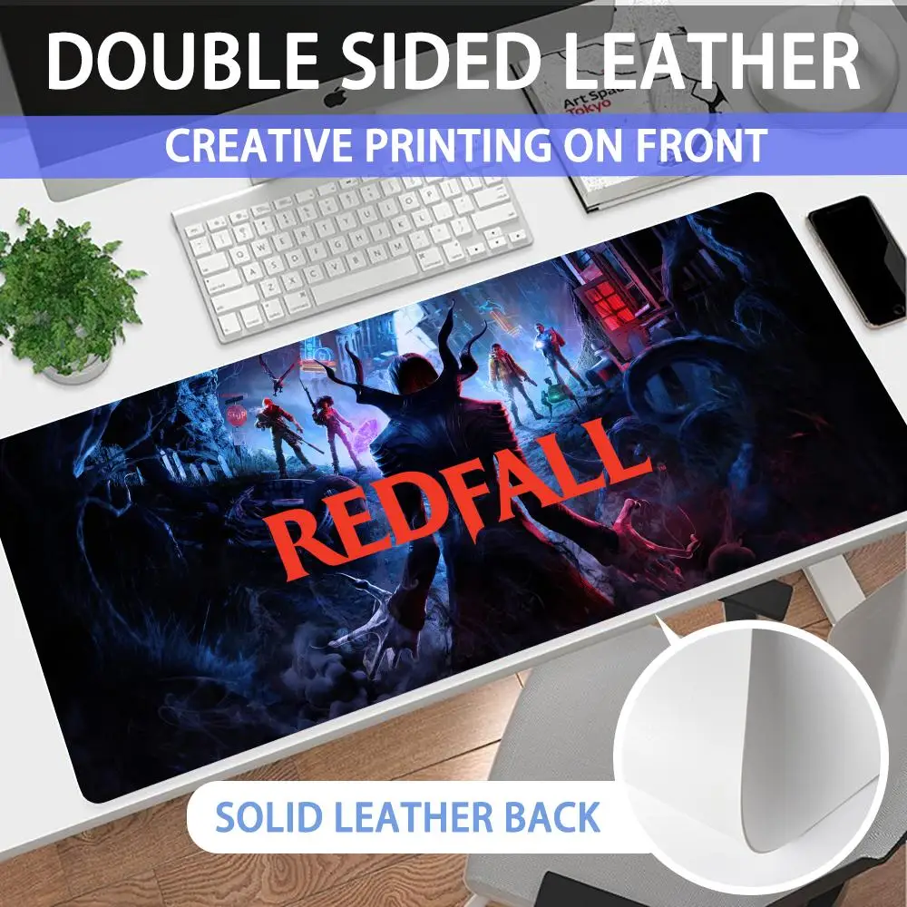 Horrible Redfall Mouse Pad Large Non-Slip Desk Pad Mouse Pad  Pu High-End Quality Light Luxury Desk Pad
