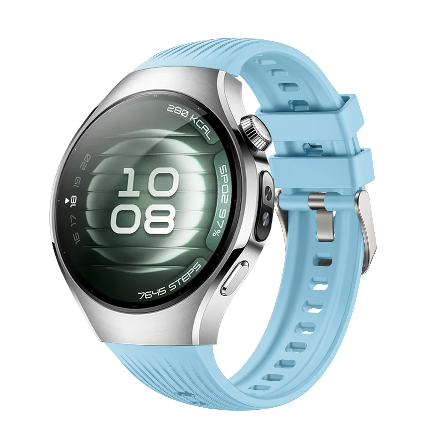 Breathable Silicone Sport Strap - No Gaps Elastic Smartwatch Band