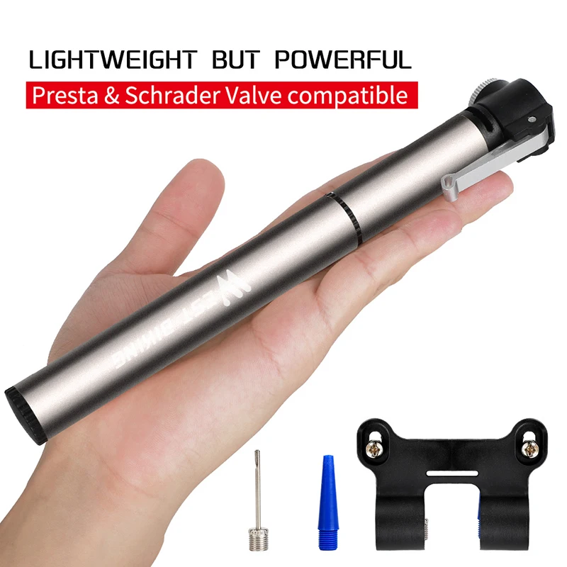 WEST BIKING Bike Pump 120PSI Portable Bicycle Pump Schrader&Presta Valve Bike Tire Inflator Hand Pump MTB Road Bike Accessories