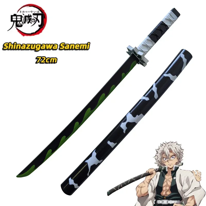 Demon Slayer Katana Anime Assembled Original Sword Cosplay Weapon Orange Rengoku Kyoujurou Kamado Tanjirou Swords 72cm 3