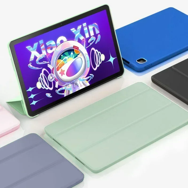 Inteligente para Lenovo Xiaoxin Pad Estojo Magnético para Tablet Capa de Couro Flip Trifold P12 Tb128fu 2023 106 Case