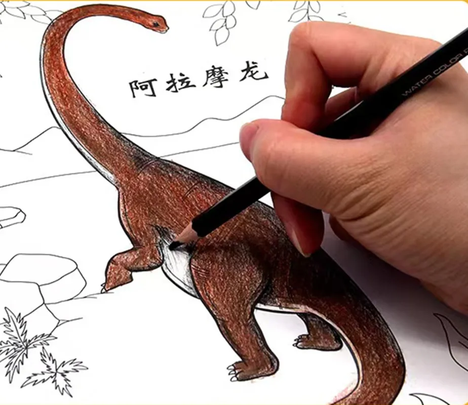 Desenhos de dino para colorir. páginas de livros de colorir de animais para  adultos.