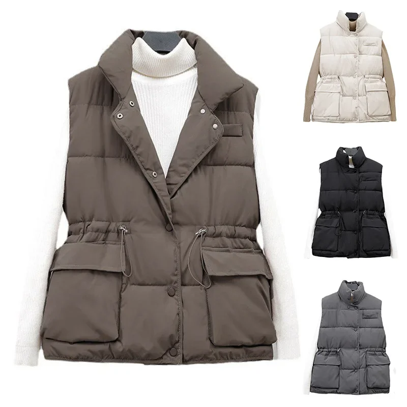 

Жилет женский осенне-зимний, свободное универсальное Хлопковое платье с поясом, без рукавов, с лямкой Кам