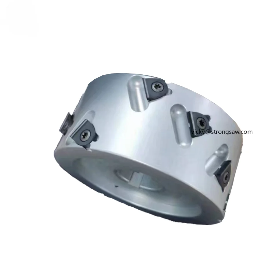 

Diamond premiling band edge cutters with replaceable PCD inserts