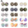 LOFCA 10pcs Leopard Hexagon  Silicone Loose Beads Teething Beads DIY Chewable Teething Beads BPA Free Baby Teethers 1