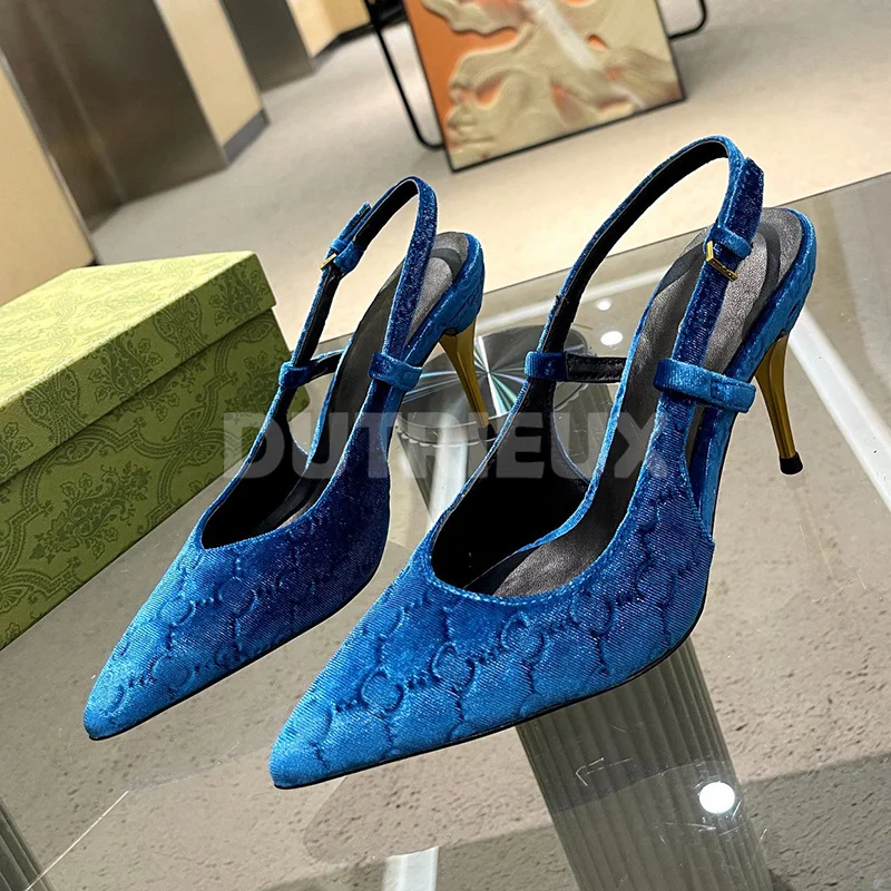 

Summer Walk Show New Style Ladies Sandals Toe Wrapping Shallow Mouth Pointy Toe Sandals Luxury Sophistication Female Shoes