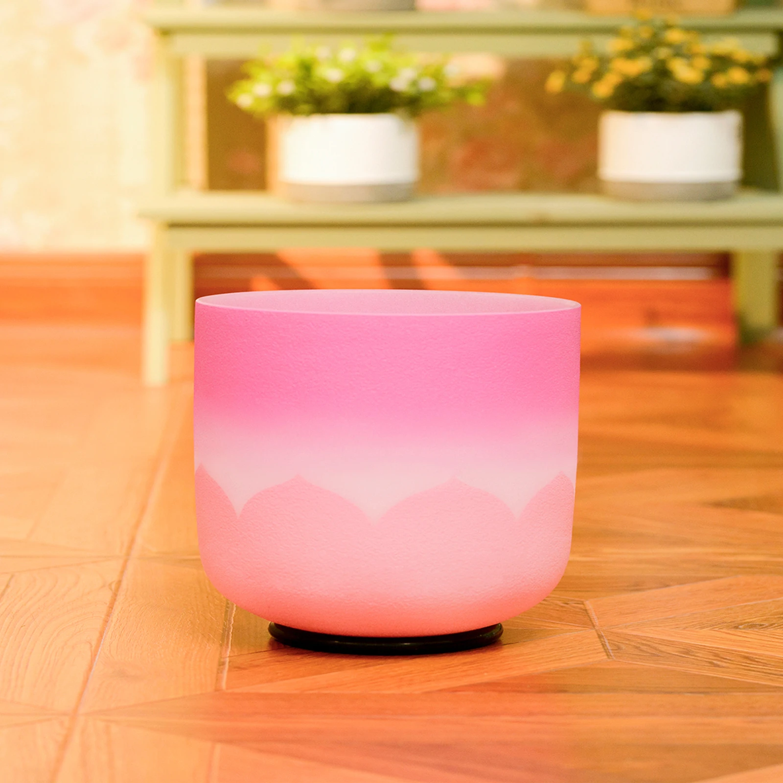 Hye-Eun 8 Pollici 432Hz/440Hz Abcdefg Qualsiasi Nota Lotus Design Crystal Singing Bowl Per La Guarigione Della Terapia Musicale Per Il Bagno Yaga