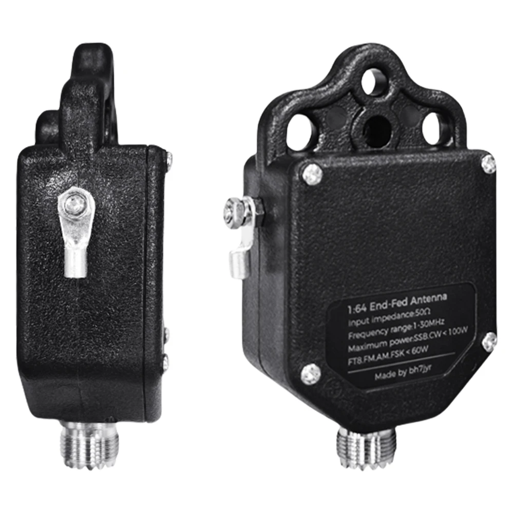 1/2CPS 1:64 4밴드 8밴드 엔드 페드 안테나용 발룬, 주파수 범위 1-30MHz, 출력 100W(PEP), 테일런트가 있는 주파수 포인트용