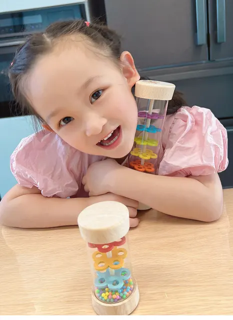 Wooden Rain Sound Pipe Simulation Rain Sound Wooden Toy Gift Hourglass Fun Music Shaker Baby Early Education Enlightenment Toys 6