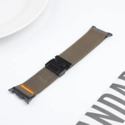 Parachute Strap Stretch Nylon Bracelet in Classic Band Design for Galaxy watch 8 44mm (Army green)