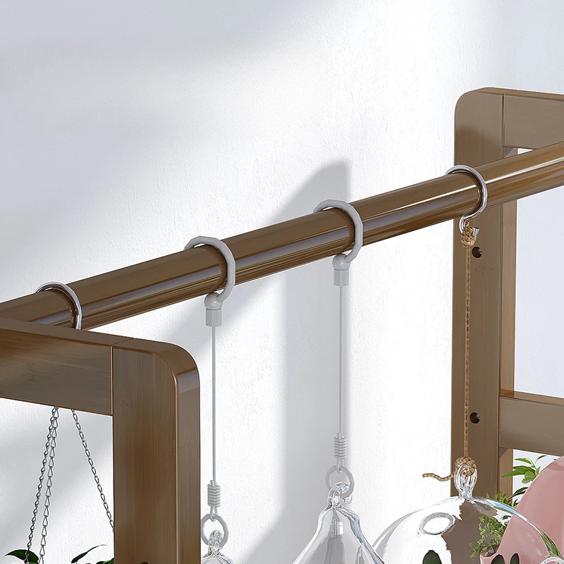 Nordic Living Room Plant Shelves Floor Type Hanger Flower Pot Balcony Plant Shelves Outdoors Garden Furniture Porte-plantes FYPS