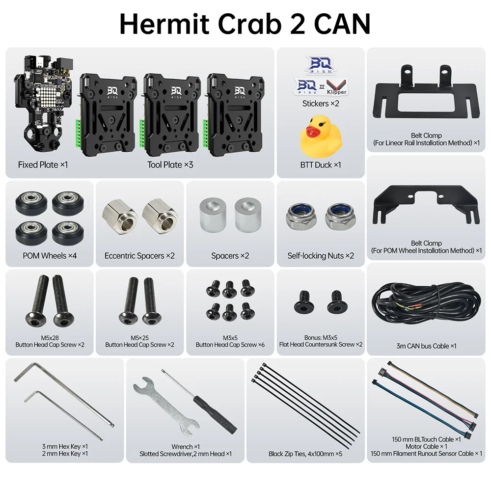 ぴくん　2体 BIGTREETECH Hermit Crab 2 CAN Kits Hotend Replacement Tool Quick