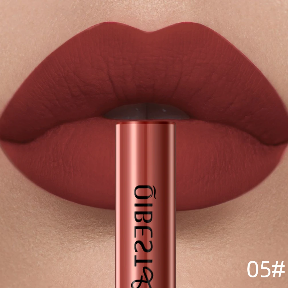 Velvet Matte Nude Waterproof Lip Gloss – Long-Lasting Pigmented Lip Tint