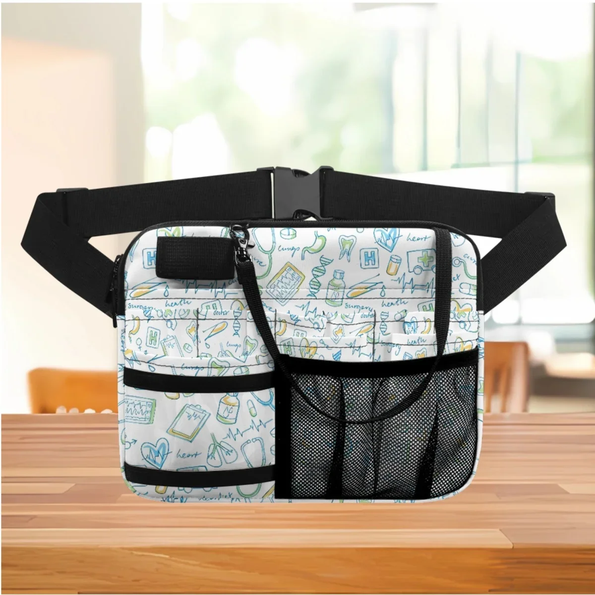 Multi-pocket Nursing Belt Organizer Portable Waist Pouch Tool Storage Bag for Stethoscopes Bandage Scissor Bum Bag Tool Holder