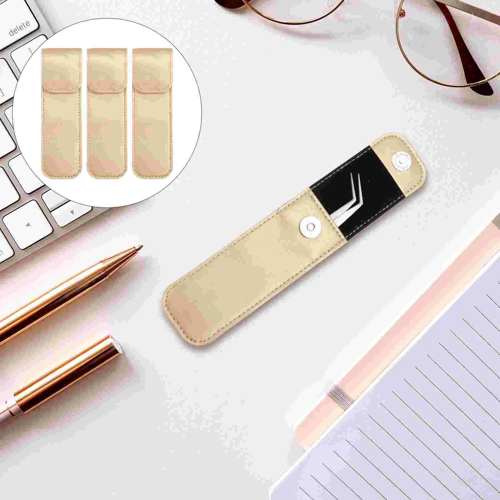 

3 PCS Tweezers Protective Case Eyelash for Extensions Grafting Sleeve Miniature