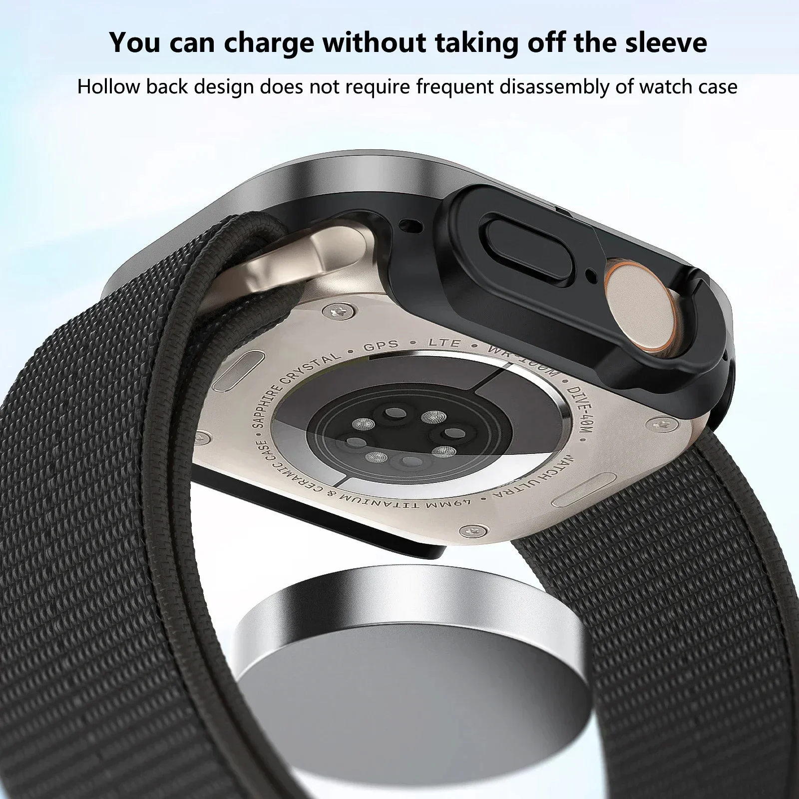 Premium Aluminum Alloy Apple Watch Case with Metal Frame & TPU Bumper Cover