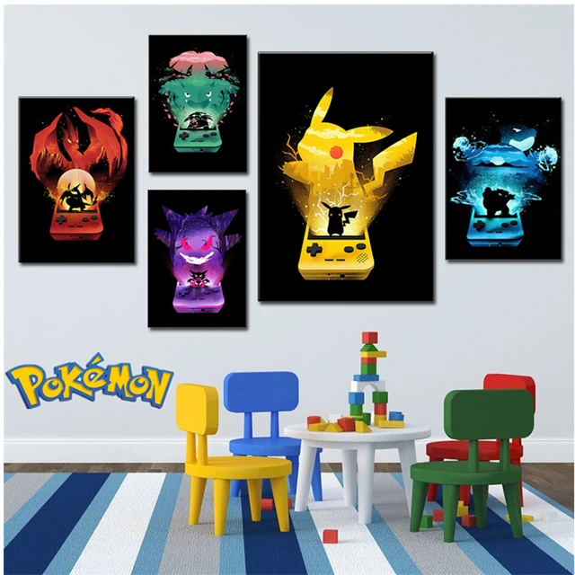 Retro Pokemon Eeveelutions Poster Eevee Umbreon Leafeon Canvas Painting  Japanese Anime Wall Art Prints Living Room Decor - AliExpress