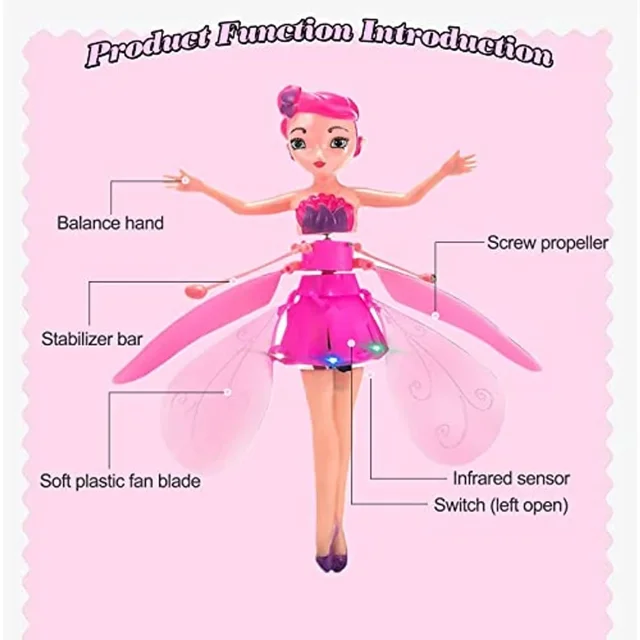 Magic Repülő Fairy Princess Doll, Tündérjátékok Lányok, Játék Rc Beltéri És Kültéri Játékok Fiúk Számára - Image 5