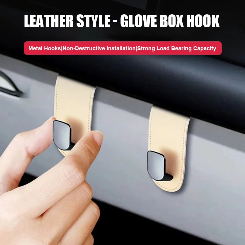 Universal Car Seat Hook with PU Leather and Alloy for Hanging Bags and Purse