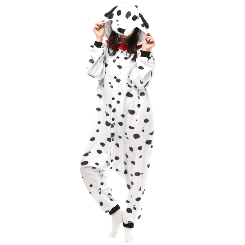 

Spotty dog Pajamas Adults Kigurumi Cartoon Animal Onesies For Women Men Long Sleeve Fluffy Jumpsuit Cosplay Costume Gift Pajama