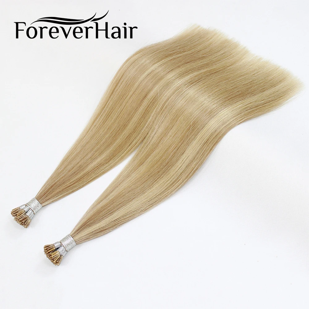FOREVER HAIR Remy I Tip Human Hair Extension Color Fusion European Human Hair Extension Keratin Bond 0.8g/s 16" 18" 20" 22"