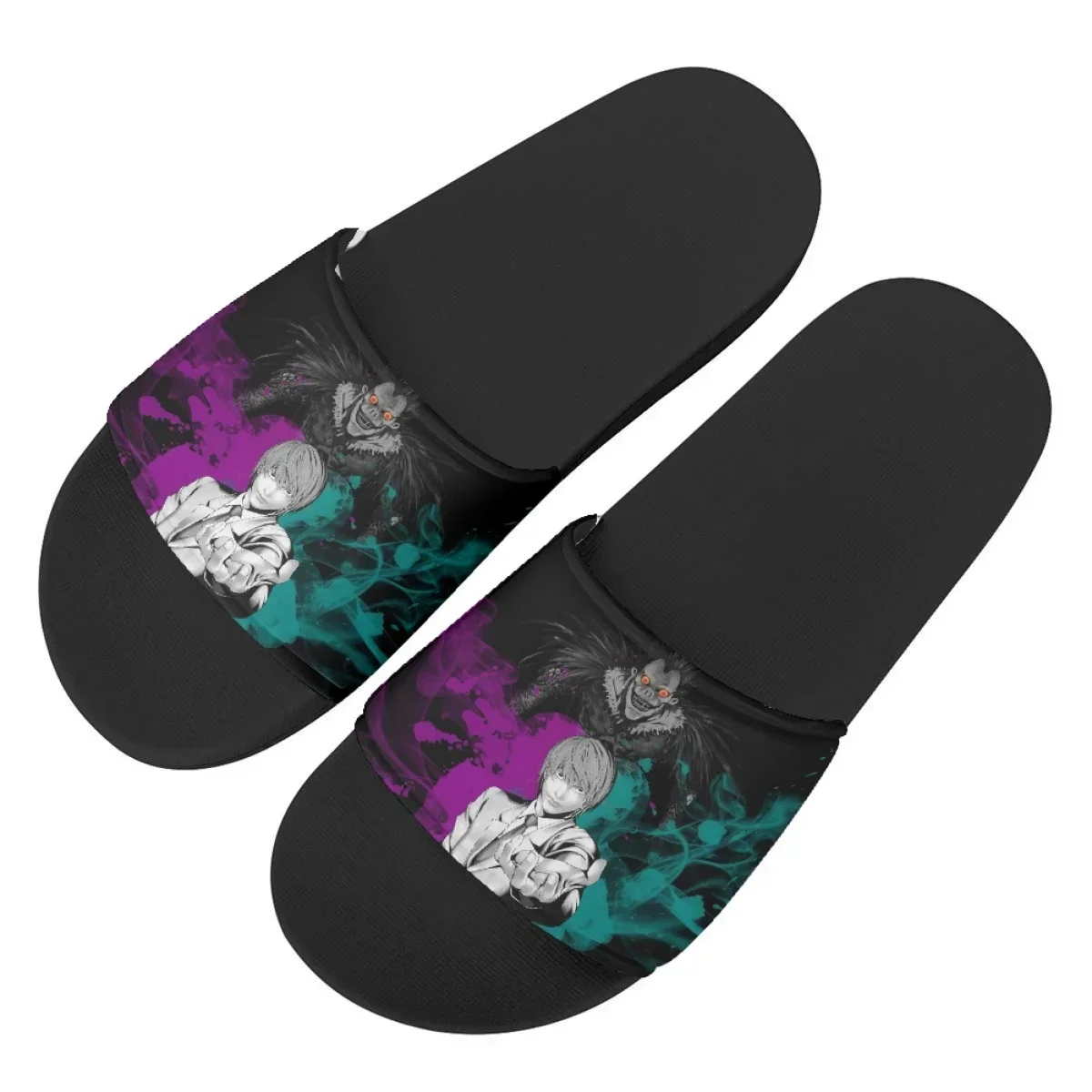 Cartoon Anime Death Note Print Women Slippers Casual Home Footwear New Fashion Summer Sandals Rubber Shoes