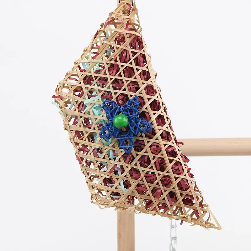 Wooden Parrot Stand Bird Playground Parrot Playstand Multi Toy Combination Interactive Training Frame Bird Shelf Standing Stick