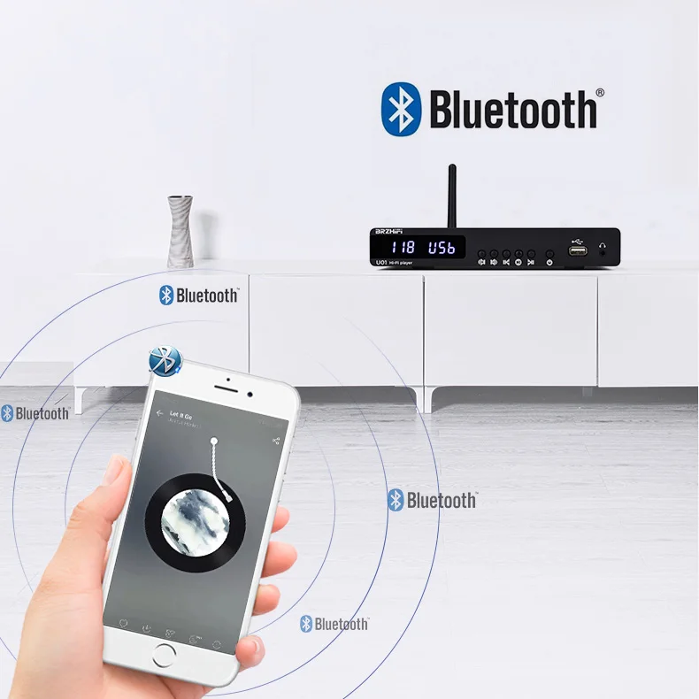 HD Lossless Audio Player ES9038Q2M Lossless Decoder 2.1 Channel HIFI Decoder Bluetooth 5.0 Digital Optical Coaxial Input