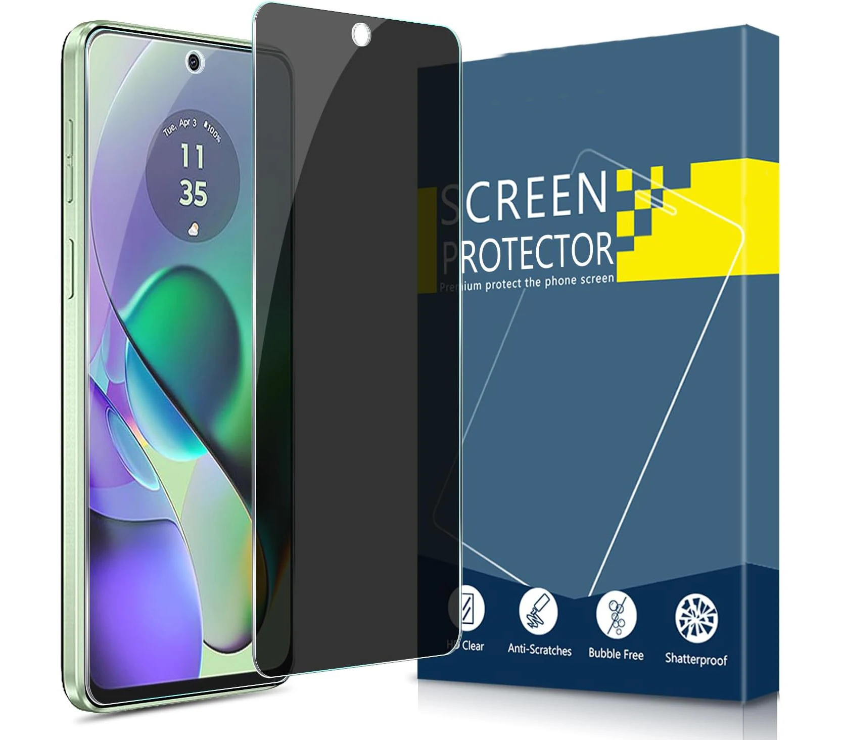 [2 Pack] Moto G14 4G Filtro Privacy Pellicola In Vetro Temperato Proteggi Schermo Anti-Spia Per Motorola Moto G54 5G/G54 5G