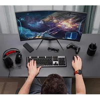 OMNI VX3418-2KPC 34 Inch Ultrawide Curved 1440p 1ms 144Hz Gaming Monitor with Adaptive Sync, Eye Care, HDMI 2
