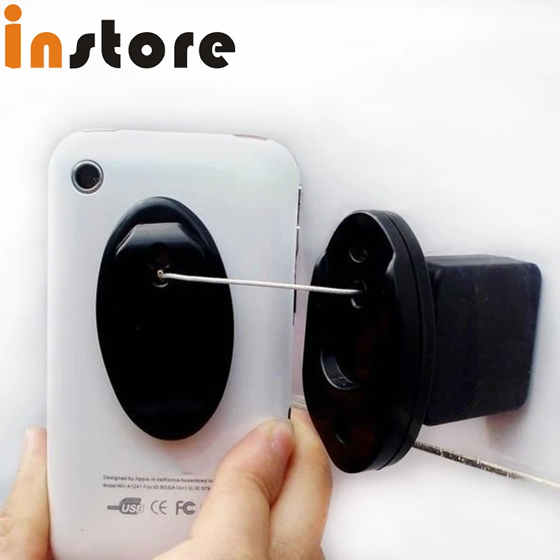 10 Pcs Mobile Phone Security Steel Wire Display Holder Stand Retractable Cable Pull Box Recoiler For Merchandise Anti Theft