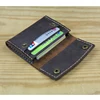 Luxury Handmade Crazy horse Genuine Leather Card Holder Men Card ID Holders Women Business Card Wallet Card Case Purse Bag Gift 1